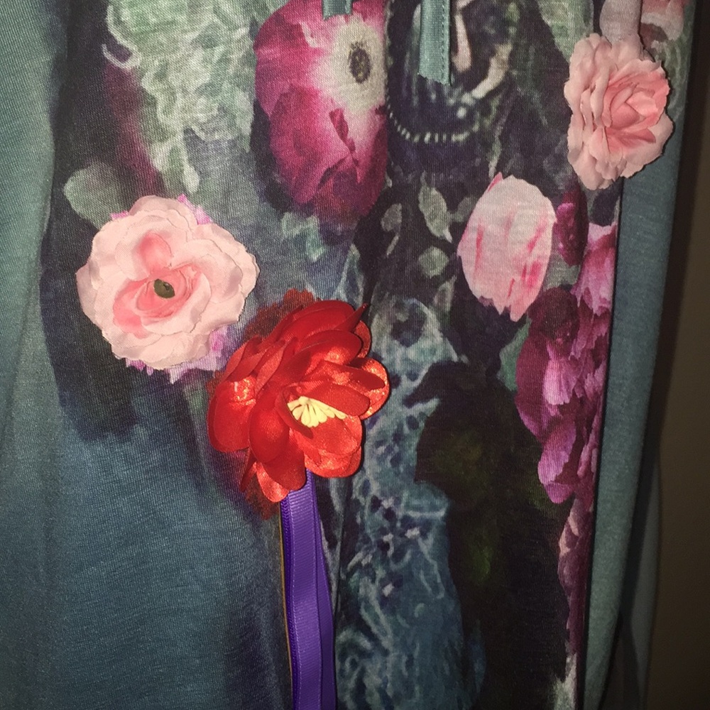 MissLook NWT Embellished Boho Chic Tunic Top P L - Picture 4 of 13